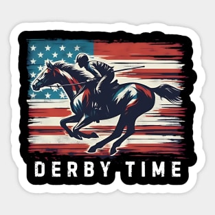 Derby time Horse racing lover Sticker